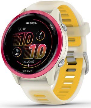 Смарт-часы Garmin Forerunner 570 42mm Raspberry Aluminum w. Translucent Bone/Mango Band (010-02970-02/42) 621700 фото