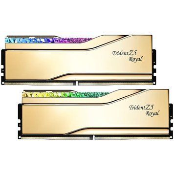 Память для настольных компьютеров G.Skill 64 GB (2x32GB) DDR5 6000 MHz Trident Z5 Royal Gold (F5-6000J2836G32GX2-TR5G) 623482ua фото