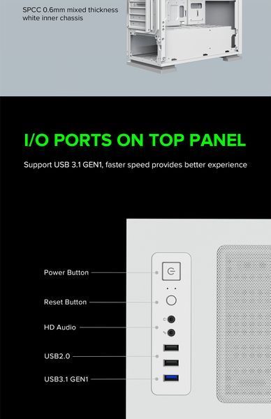 Корпус GameMax M60 White 628342ua фото