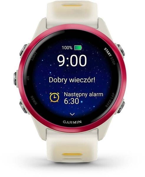 Смарт-годинник Garmin Forerunner 570 42mm Raspberry Aluminum w. Translucent Bone/Mango Band (010-02970-02/42) 621700 фото