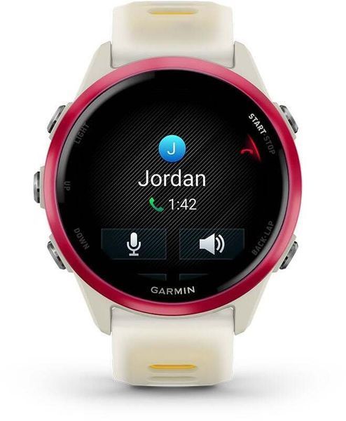 Смарт-годинник Garmin Forerunner 570 42mm Raspberry Aluminum w. Translucent Bone/Mango Band (010-02970-02/42) 621700 фото