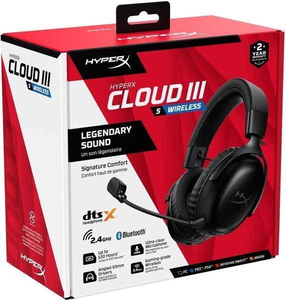 Навушники з мікрофоном HyperX Cloud III S Wireless Black (A59YZAA) 608435ua фото