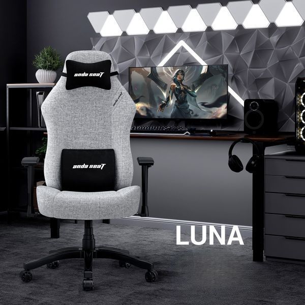 Компьютерное кресло для геймера Anda Seat Luna L Grey Fabric (AD18-44-G-F) 545890ua фото
