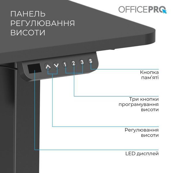Комп'ютерний стіл OfficePro ODE1260B Black 622976ua фото