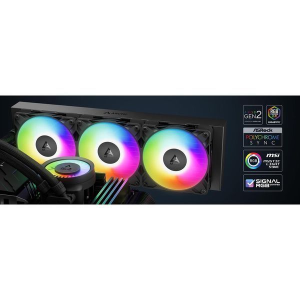Водяне охолодження Arctic Liquid Freezer III Pro 420 A-RGB Black (ACFRE00185A) 616369ua фото