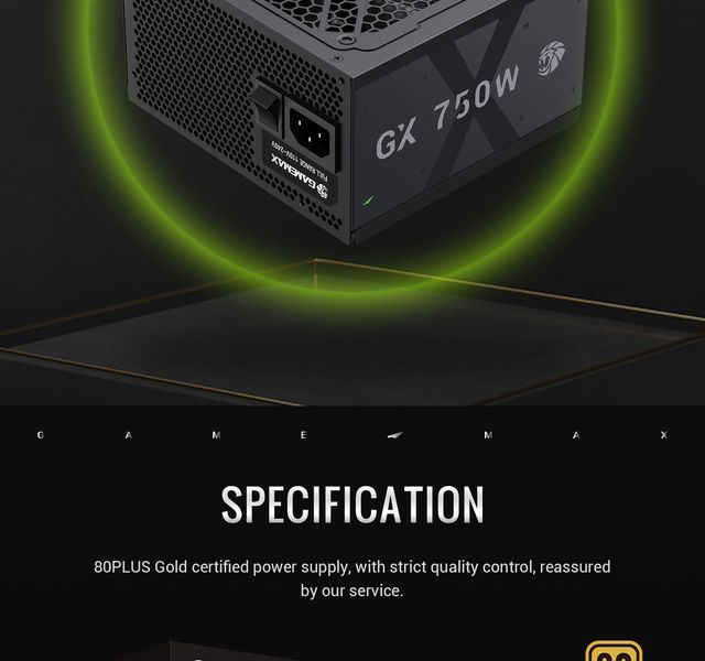 Блок питания GameMax GX 750GF 627759ua фото
