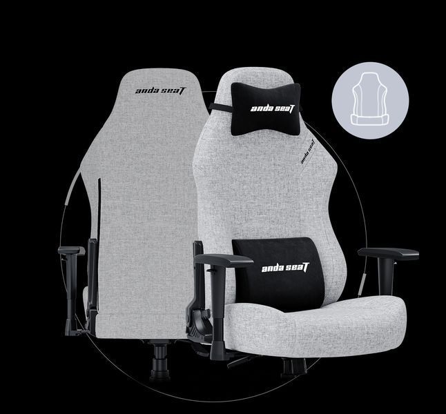 Компьютерное кресло для геймера Anda Seat Luna L Grey Fabric (AD18-44-G-F) 545890ua фото