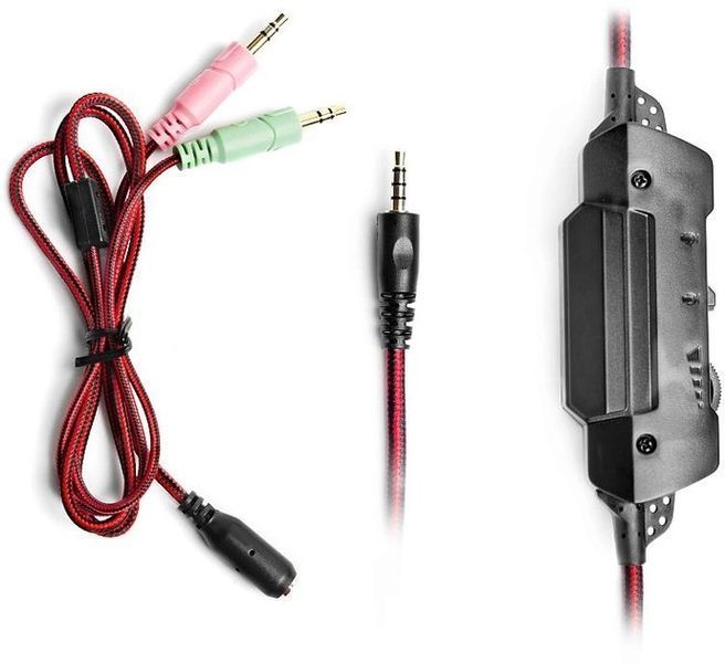 Наушники с микрофоном Real-El GDX-7600 Black-Red (EL124100028) 579481ua фото