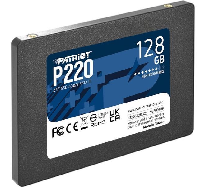 SSD накопичувач Patriot P220 128 GB (P220S128G25) 525619ua фото