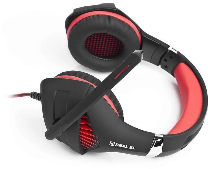 Наушники с микрофоном Real-El GDX-7600 Black-Red (EL124100028) 579481ua фото
