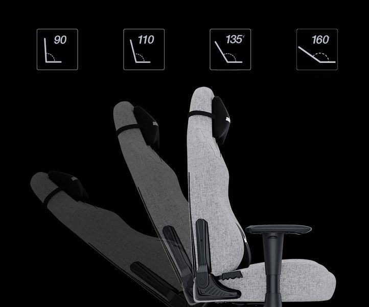 Компьютерное кресло для геймера Anda Seat Luna L Grey Fabric (AD18-44-G-F) 545890ua фото