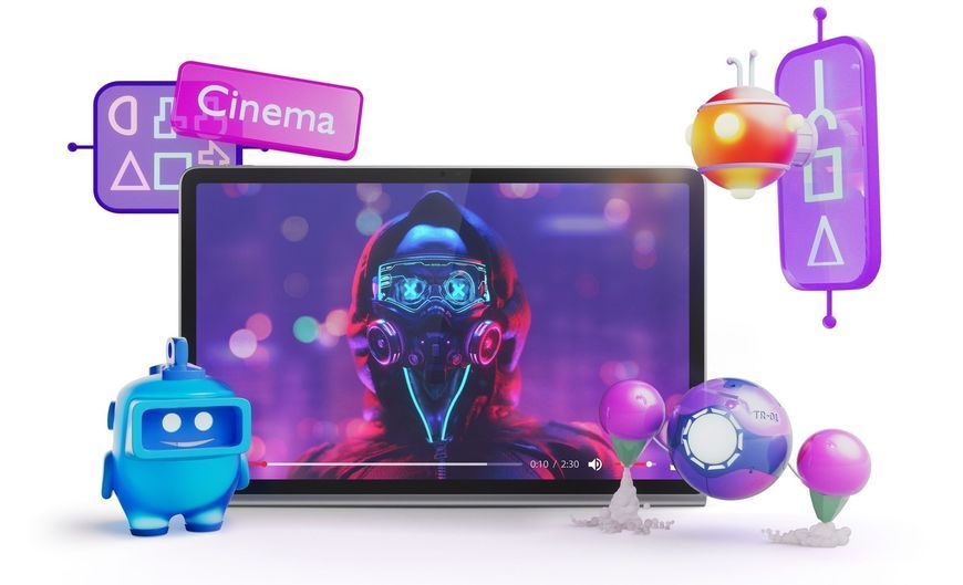Планшет Lenovo Tab Plus 8/256GB Luna Grey (ZADX0043UA) 579809ua фото
