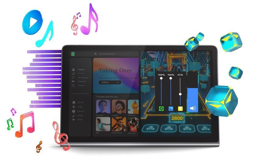 Планшет Lenovo Tab Plus 8/256GB Luna Grey (ZADX0043UA) 579809ua фото