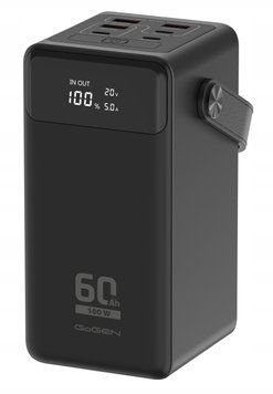 Зовнішній акумулятор (павербанк) GoGen PB600002B 60000mAh Black 619673 фото