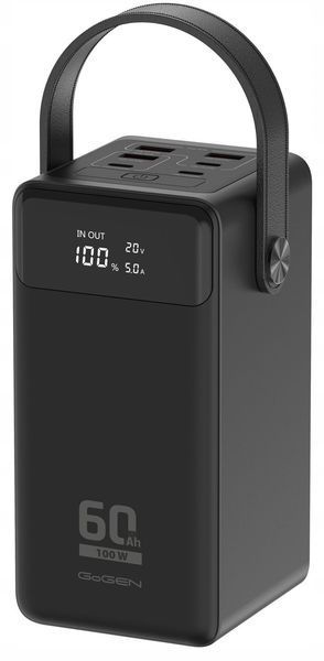 Зовнішній акумулятор (павербанк) GoGen PB600002B 60000mAh Black 619673 фото