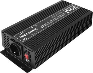 Перетворювач (інвертор) DC-AC Volt Polska Sinus 2000 12V/230V 1000W/2000W (3SIP200012) 514874 фото