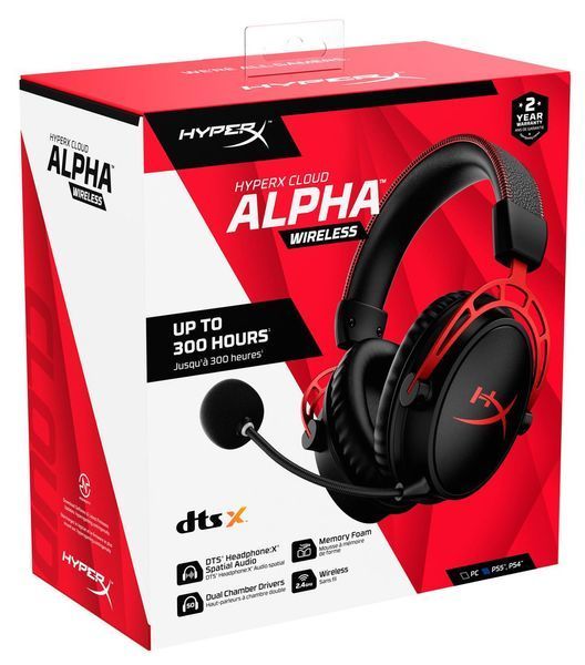 Наушники с микрофоном HyperX Cloud Alpha Wireless Black (4P5D4AA) 363192 фото