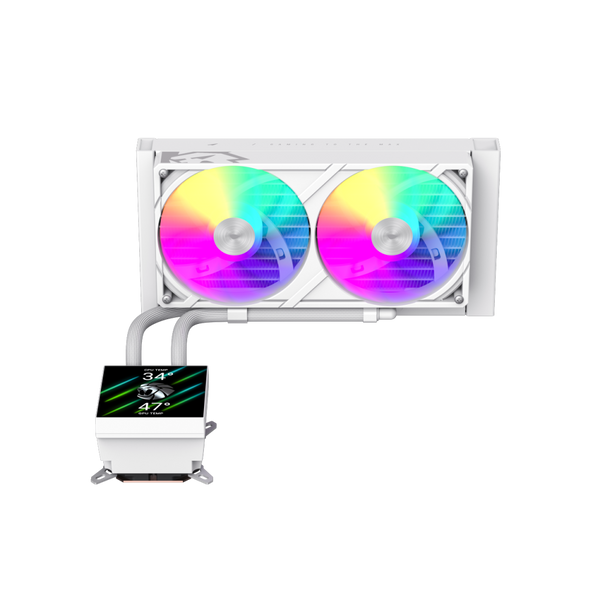 Водяное охлаждение GameMax Glacier 240 LCD WH 627997ua фото