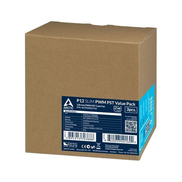 Вентилятор Arctic P12 Slim PWM PST (ACFAN00275A) 516638ua фото