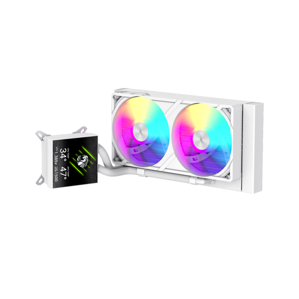 Водяное охлаждение GameMax Glacier 240 LCD WH 627997ua фото