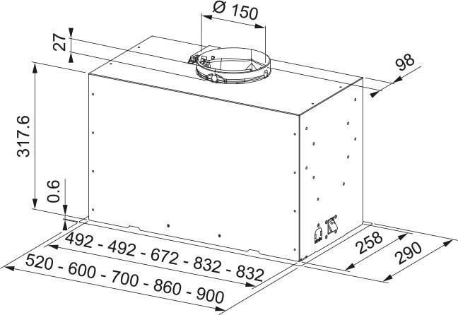 Вытяжка встроенная Franke Box Flush Basic FBFE LG A70 (305.0729.553) 603866ua фото