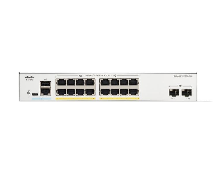 Коммутатор управляемый уровней 2 Cisco Catalyst 1200 (C1200-16P-2G) 518329 фото