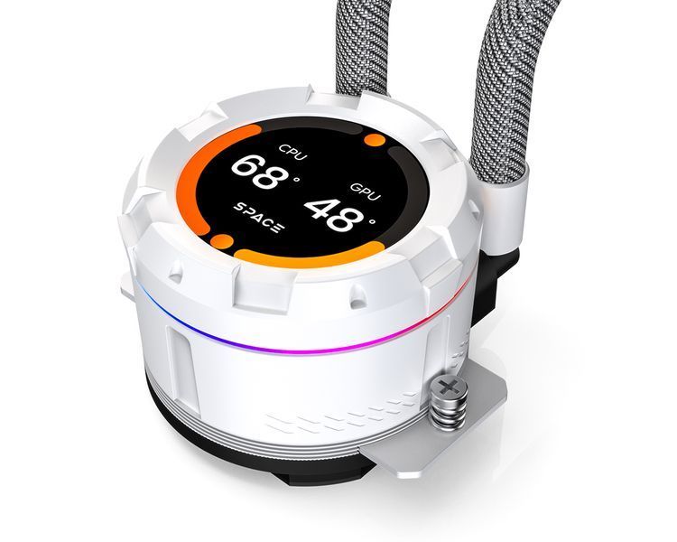 Водяное охлаждение ID-Cooling Space LCD SL360 XE White 577723ua фото