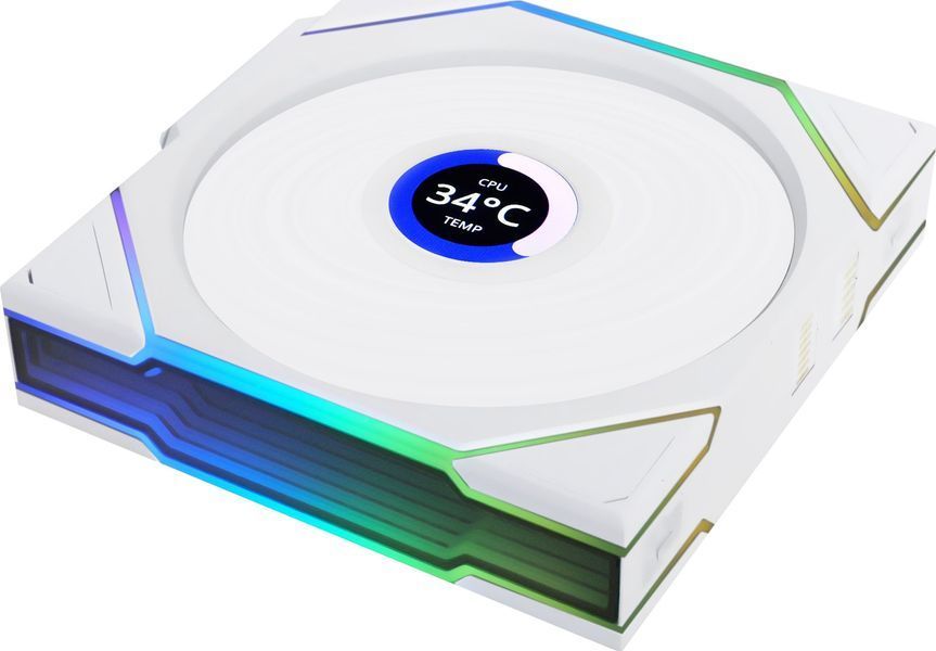 Вентилятор Lian Li Uni FAN TL Wireless LCD 120 Reverse Blade White (12RTLLCD1W1W) 590303 фото