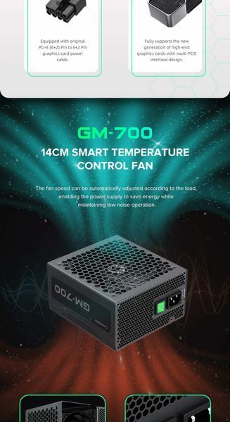Блок живлення GameMax GM-700 Modular (6931858740524) 630405ua фото