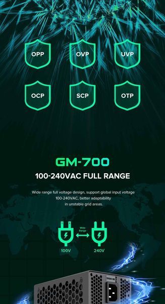 Блок живлення GameMax GM-700 Modular (6931858740524) 630405ua фото