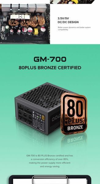 Блок живлення GameMax GM-700 Modular (6931858740524) 630405ua фото