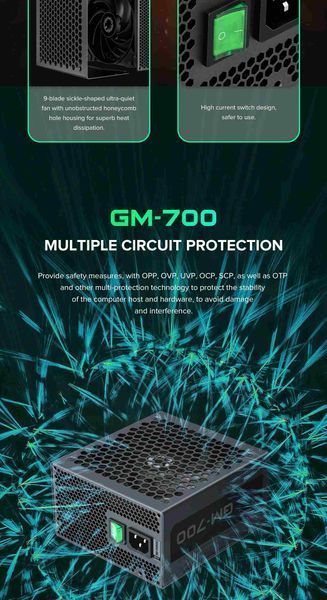 Блок живлення GameMax GM-700 Modular (6931858740524) 630405ua фото