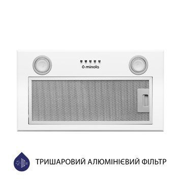 Витяжка вбудована Minola HBI 5722 WH 1200 LED 627876ua фото