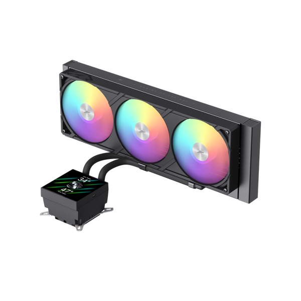 Водяное охлаждение GameMax Glacier 360 LCD BK 627998ua фото
