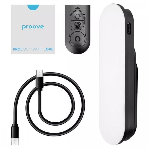 Монопод-стабилизатор Proove Selfie Lume 1110 mm Black (MPSL00010001) 623286ua фото