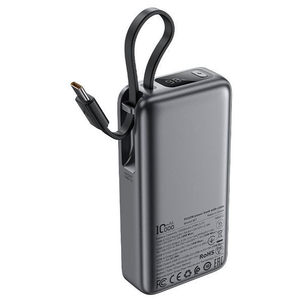 Зовнішній акумулятор (павербанк) Acefast M7 10000mAh 30W Black 627162ua фото