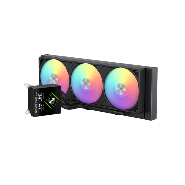 Водяное охлаждение GameMax Glacier 360 LCD BK 627998ua фото