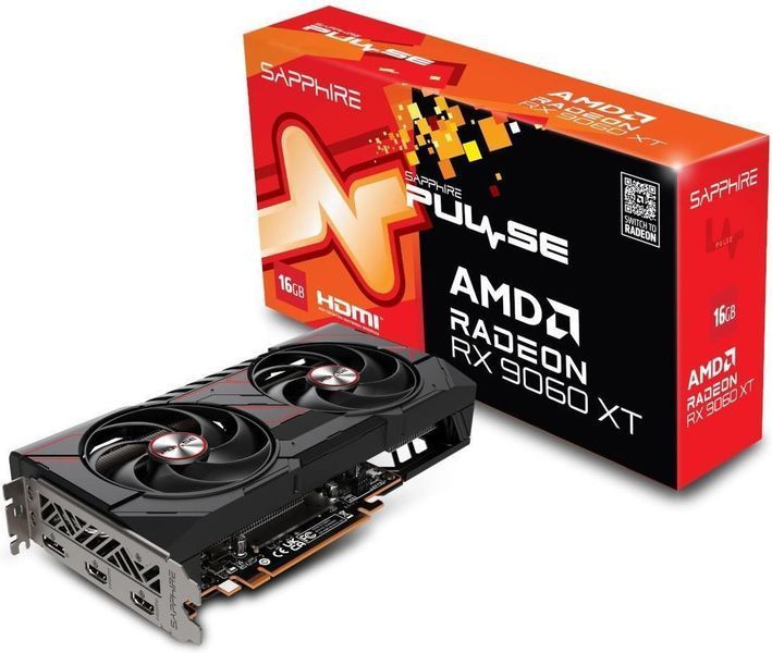 Відеокарта Sapphire Pulse Radeon RX 9060 XT 16GB (11350-03) 604149ua фото