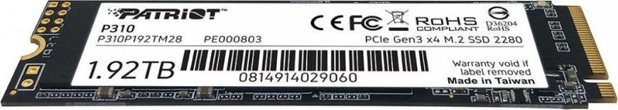 SSD накопичувач Patriot P310 1.92 TB (P310P192TM28) 364778ua фото