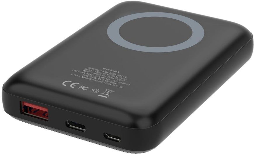 Зовнішній акумулятор (павербанк) Gogen PBMS100001B 10000mAh Black 619674 фото