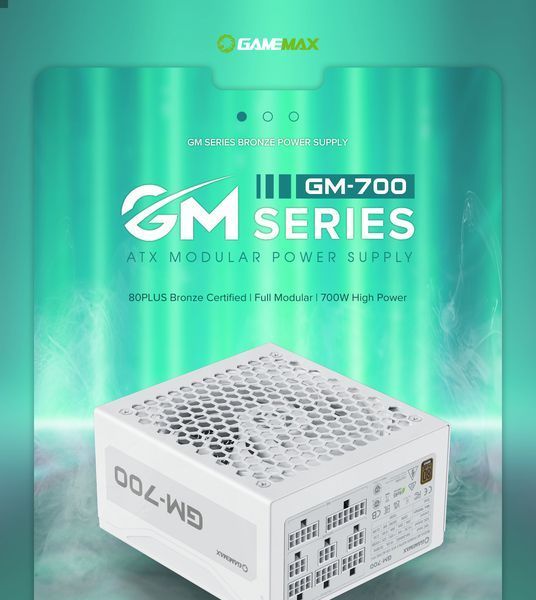 Блок питания GameMax GM-700 Modular White (6931858740579) 630406ua фото