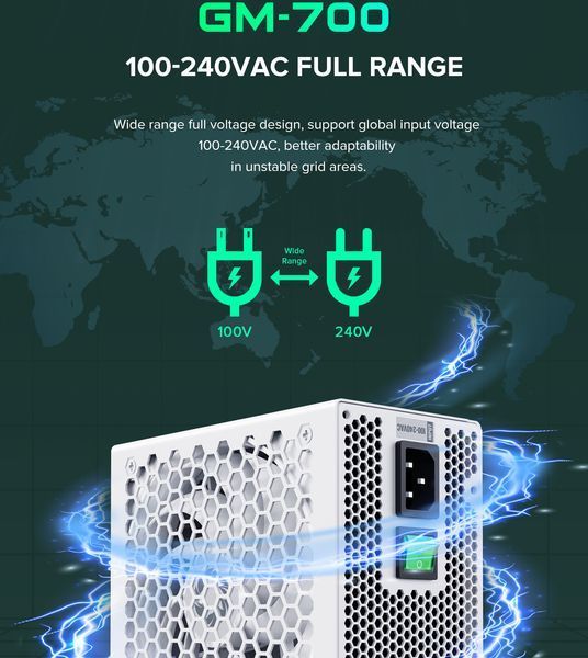 Блок питания GameMax GM-700 Modular White (6931858740579) 630406ua фото