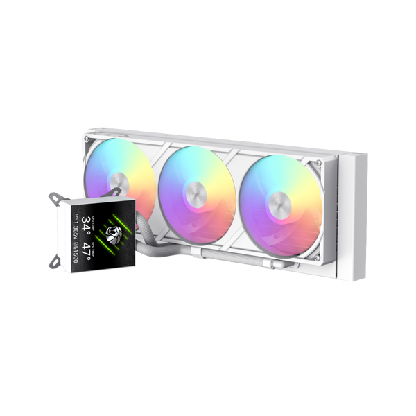 Водяное охлаждение GameMax Glacier 360 LCD WH 627999ua фото