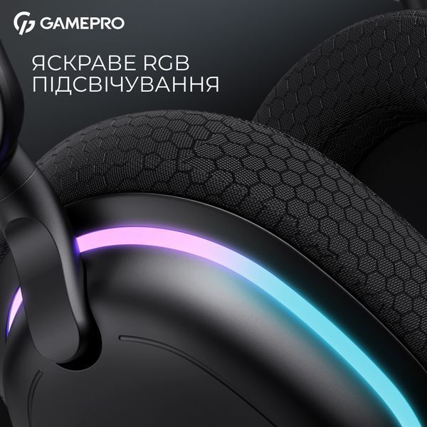 Навушники з мікрофоном GamePro Asgard Bragi RGB Black (HSW250B) 579383ua фото