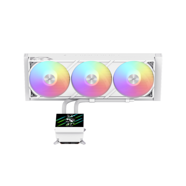 Водяное охлаждение GameMax Glacier 360 LCD WH 627999ua фото