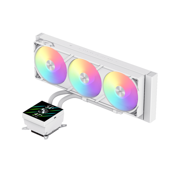 Водяное охлаждение GameMax Glacier 360 LCD WH 627999ua фото