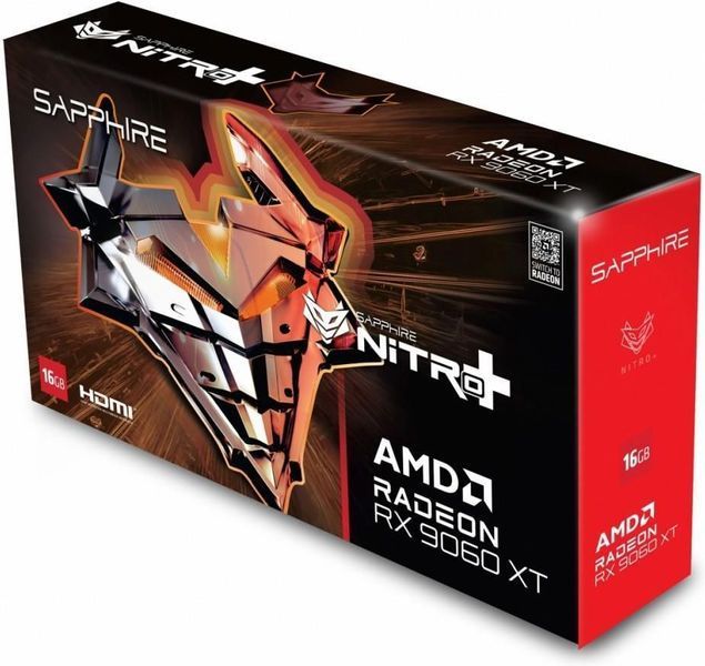 Відеокарта Sapphire Radeon RX 9060 XT 16GB NITRO+ GAMING OC (11350-01) 604150ua фото