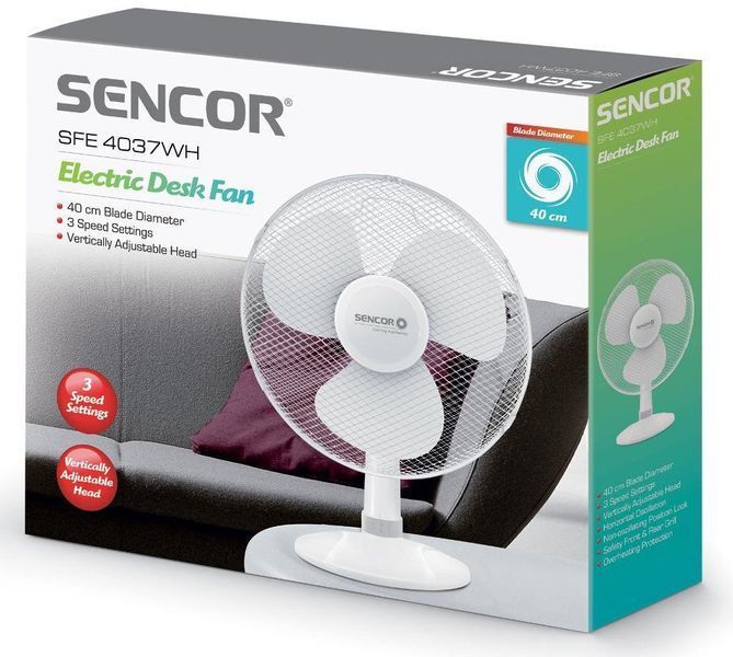 Вентилятор настільний Sencor SFE 4037WH 618930 фото