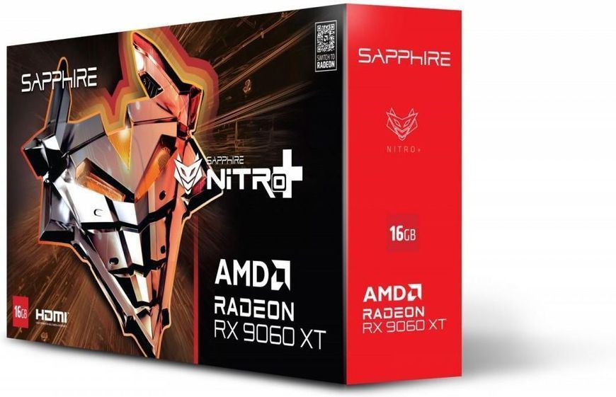 Відеокарта Sapphire Radeon RX 9060 XT 16GB NITRO+ GAMING OC (11350-01) 604150ua фото