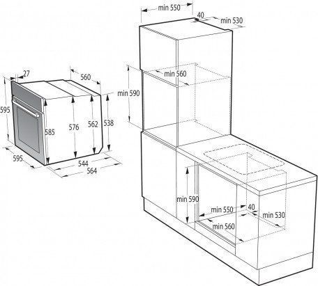Духовка электрическая Gorenje BPS6737E04DBG 532816ua фото